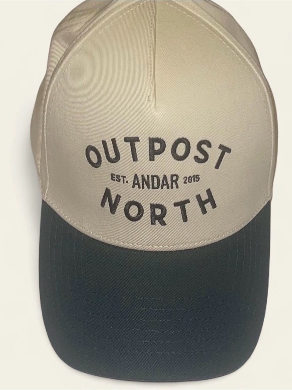Andar Outpost North Two-Tone Beige and Black Trucker Cap
